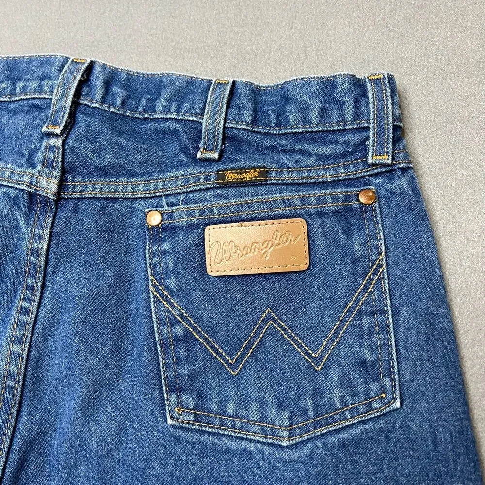 Wrangler Cowboy Cut Jeans Men's 36 x 36 Blue Dark Wash Straight Leg Comfortable
